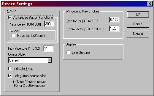 The Press delay (100-1000) parameter defines the length of time you need to hold down the mouse button before the optional function becomes available.