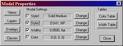 Properties: Press the right mouse button in any open space until the following panel appears: