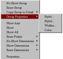 Grouping: Create a temporary group: Depress the left mouse button until the cursor appears. Drag a rectangle and all of the elements inside the rectangle will become a part of the temporary group.