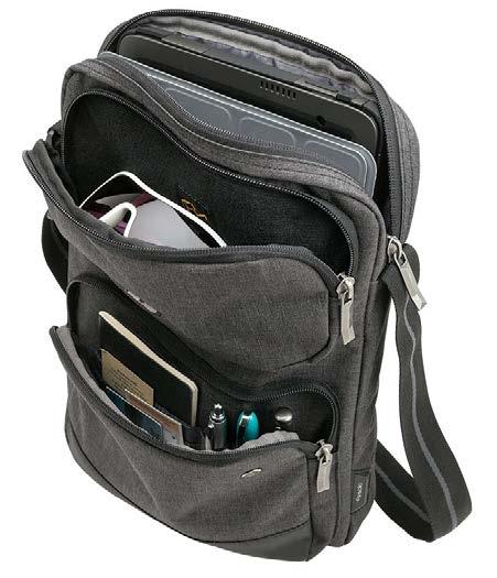 pockets and a 1 1/2" x 58" adjustable shoulder strap.