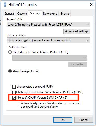 Step I: Under the tab Security, in the section Authentication ->