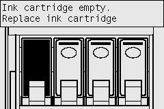 inserted into the printer, as there may be ink on the connection.