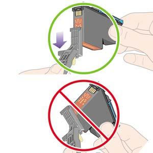 avoid touching the upper set of electrical contacts. CAUTION: damaged.