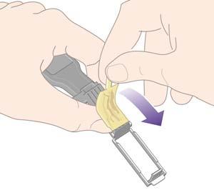 12. Remove the soiled sponge from the carriage interconnect wiper. 13. Dispose of the soiled sponge in a safe place to prevent the transfer of ink onto hands and clothing.