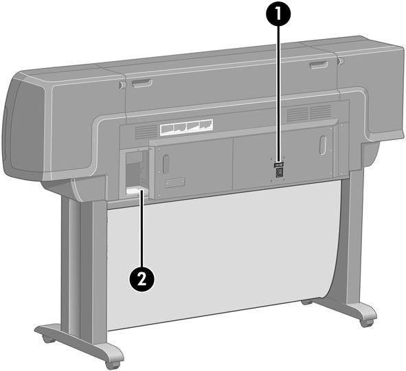 Introduction Rear view 11. Spindle lever 12. Paper load lever 1. Power socket and on/off switch 2.