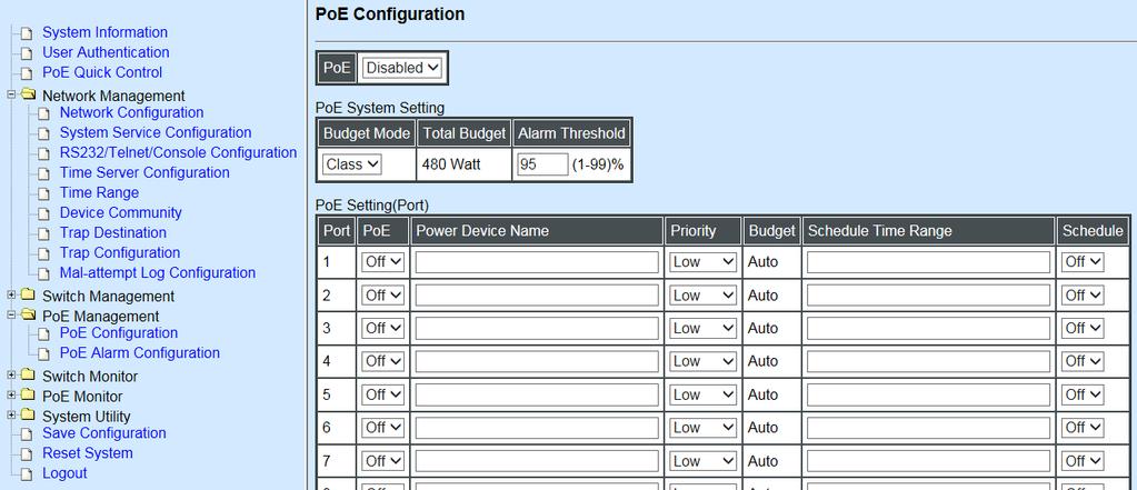 All VLAN: Check All VLAN box to enable loop detection on all trunk-vlan-vid configured in the VLAN Interface under IEEE802.1q Tag VLAN (Refer to Section 4.