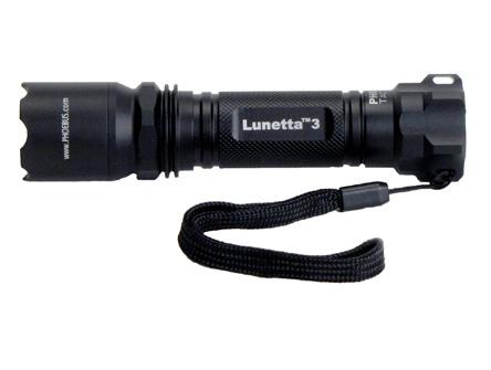 MODEL: Lunetta 3 w/ AC/DC Charger PL-3 MSRP: $125.00 LAMP: CREE R5 LED BATTERY: 18650 Li-ion or 2 x CR123 BEZEL: 1-1/4 LUMENS: 300 / 135 RUN TIME: 3 hr. / 10 hr.