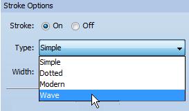 Page 25 of 47 Use the Type pull-down menu to choose Wave.