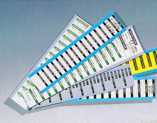 Write-on labels QUALITY CONTROL Labels per card: 14 Card dimensions: 50.80 x 228.60 mm Packaging: 25 cards Custom products on request Article No.