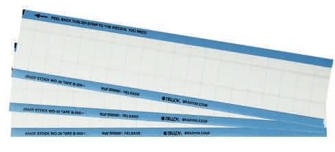 Write-on labels BLANK WRITE-ON LABELS Packaging: per pack of 25 cards Article No. Height x Width Colour Quantity/Pack B-184 : Aluminium Foil 035146 6.00 x 38.00 Silver 36/Pack 035130 11.00 x 38.00 Silver 20/Pack 035124 16.
