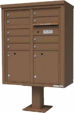 50 Call Unit Size: 18 3 4"W x 69"H x 17 5 8"D; Weight: 134 lbs. SUITE H H4CPH14CHT1-4 4-Tenant Door Unit (Single Column) 1 Parcel Door plus (1) Outgoing Mail Door $820.