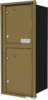 Each secure mailbox door includes a five pin cylinder cam lock with a dust/rain shield and three keys. A compartment equivalent to two 3 1 4" high tenant doors is used for outgoing mail collection.