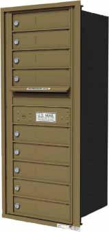 32"W x 17"D; Actual Unit Size: 40 3 4"H x 31 1 2"W x 17"D SUITE H H4CHT6-9 9-Tenant Door Unit (Single Column) plus (1) Outgoing Mail Compartment; $516.