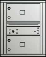 50 Call Rough Opening Size: 28"H x 16 1 4"W x 17"D; Actual Unit Size: 28 1 2"H x 17 1 2"W x 17"D New 4C High Security Wall Mount Parcel Lockers (USPS