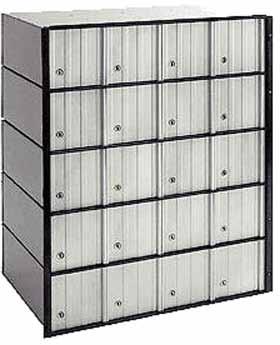 Specification and Features Wall-mounted mailboxes with rear loading for private use/private access 1 4" thick extruded aluminum doors with a durable powder coated silver finish.