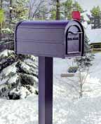 Our mailboxes for rural areas feature a durable powder coated finish available in four contemporary colors and include an adjustable red signal flag and a magnetic door catch.