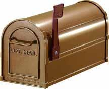 Newspaper Holder (Beige, Black, Green, White) ITEM # DESCRIPTION WEIGHT QTY: 1-3 QTY: 4+ H4850 Heavy Duty Rural Mailbox; 7 1 2"W x 9 1 2"H x 20 1 2"D; Specify Color (also available in white) 15 lbs.