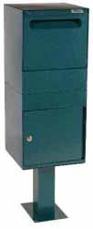 Delivery Vault Post Mount Collection Box Specifications and Features: All welded construction (stronger and more durable than rivets. Constructed of heavy duty 14 gauge aluminum.