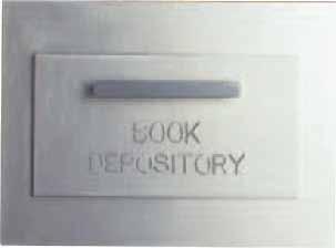 Book Depository and Small Package Drop (In Wall Mount) Our depositories are manufactured from extruded aluminum for book and small package drops.