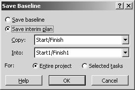 Ashbury Training Lesson 3: Adjusting the Schedule Interim Plans As your project progresses, you can set an interim plan to use as a basis for comparison in the later stages of your project.