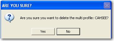 The following message will display asking you to confirm your deletion request.