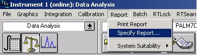 then the window of Specify Report will occur. (see picture below) 3.