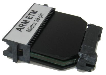 Mictor 38-pin ARM ETM 8-bit Cable Adapter This adapter can be ordered separately. Ordering code IC50114 This adapter is used to connect the itag.2k development system to the ARM7/ARM9 based target.