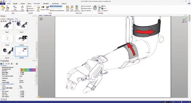 The intuitive SOLIDWORKS Composer interface enables you to create highly detailed 2D and 3D graphics with precise control to highlight areas of interest and focus on specific components.