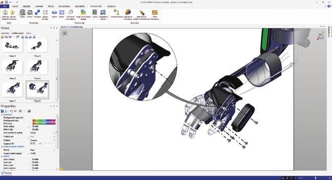 Because SOLIDWORKS Composer is associative, you can automatically update any changes you make to the CAD models in your technical communication deliverables.