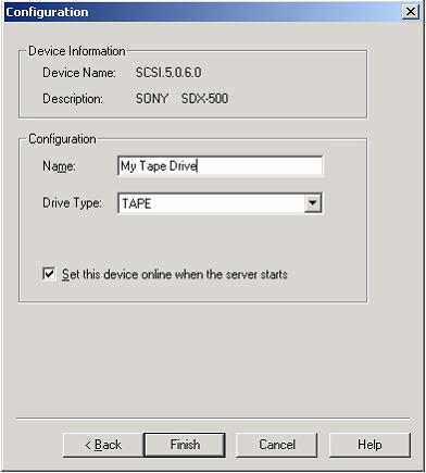 Connecting to Optical and Tape Devices Figure 35 Hardware Wizard Select New Drive page 3. Select the stand-alone drive to add and click Next.