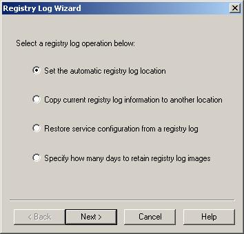 Backup and Recovery Changing the registry log location By default, File System Manager and MediaStor automatically save registry log files into a Registry Log folder in the install directory,