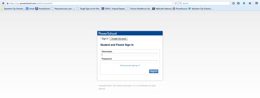 The Web site for PowerSchool Parent Portal is https://scps.powerschool.com/public. You can also find the link on any school Web site under Site Shortcuts.