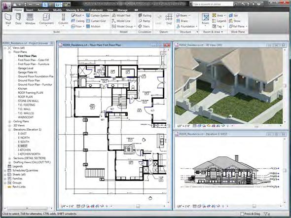 The Revit platform is a building design and documentation system that supports the design, documentation, and even construction efforts required for a building project.