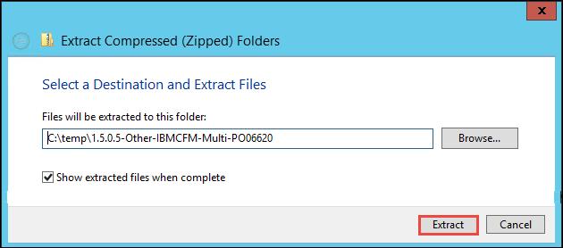 7.2. Specify the destination directory. Figure 8: Extract destination path 10.2.6 Unzipping the supplemental files Supplemental files are provided for reference only.