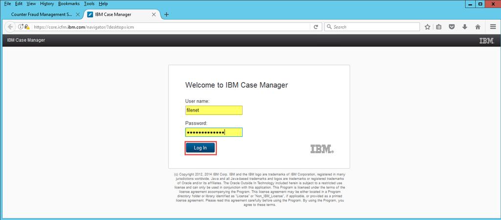5 launch page, select the CFM Case Manager Client.