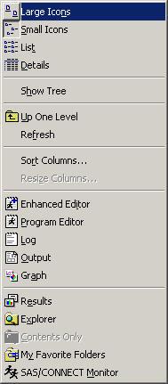 Figure 8 shows the View menu with and without menu icons.
