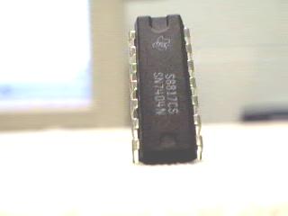 Each of these IC chips has 14 pins (7 on each side) which are labeled from 1 to 14.