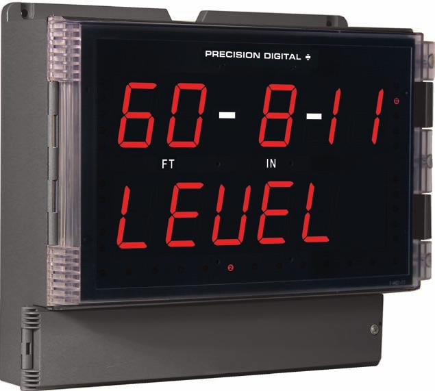 PD2-6001 Large Display Feet & Inches Process Meter Actual Size Digit Feet & Inches process Feet & Inches Display Ideal for Level Applications Large 1.