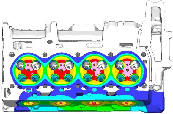One example of the big benefit of using complete engine models is the cooling flow optimization.