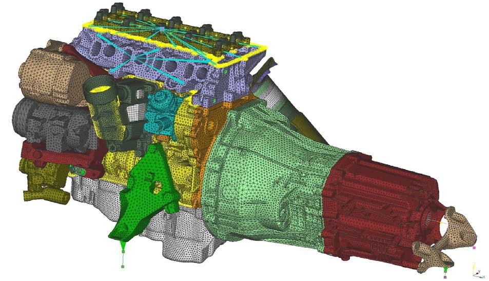 ANSA s new automated meshing methods gives an effective creation of all complex volume engine parts, a high flexibility for model changes, variants and optimizations.