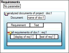 Click the Structures tab and drag the table row element to the requirements of doc1 element. 7.