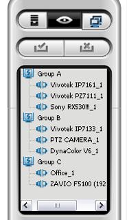Group View: Cameras are listed according to customized grouping. Server View Group View 9.2.