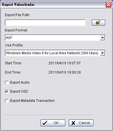 Step 3: Click on the Save Video button file name and click SAVE., choose the folder where you want to save the file at, enter the Step 4: Set the Export Format (ASF recommend) and set the Use Profile.
