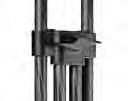 150 L Practical fast-action release clamps on all double extension dural aluminium tripods in the 150 mm
