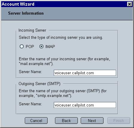 April 2004 Configuring Desktop Messaging If an outgoing server is not defined, type the CallPilot FQDN.