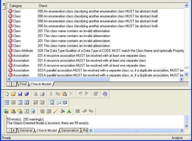 Defining a UML semantic data model, Continued UML model validation The UBL/MXV NDR 2.