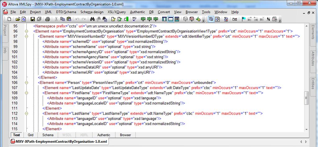 Sample XPath XML file An XPath XML file may be generated which defines the information found in an XML instance of this XML document schema.