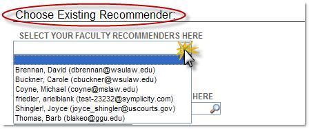 Please note that simply identifying your pool of recommenders does not generate recommendation requests.