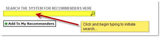 Search the OSCAR database for a recommender: If you cannot find your faculty recommender on the pull-down menu or you are including non-faculty recommenders in your clerkship applications, you can