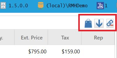 The icon will switch accordingly pending the type of transaction. For example, Work Order. Allows you to change the order for which the items are added to the transaction.